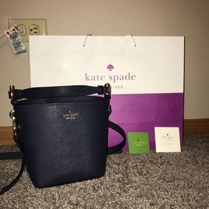 Navy Blue Kate Spade New W Tags Pippa Bucket Bag